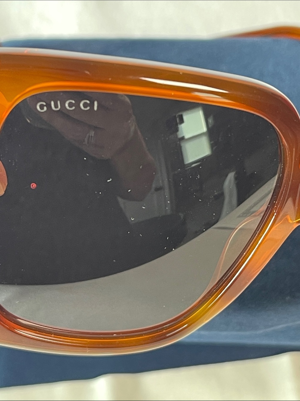 Gucci Brown Tortoiseshell Oversized Square Women's Sunglasses - Picture 7 of 14
